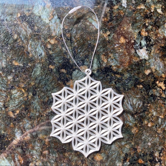 Pearly White Snowflake Ornaments (Set of 12) - Picture 3 of 6